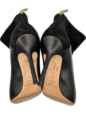 Jimmy Choo Black Suede & Leather Booties – Size 39.5