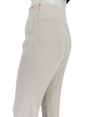 Agnona Ivory Wide-Leg Cropped Trousers – Size IT 46 (US 10)
