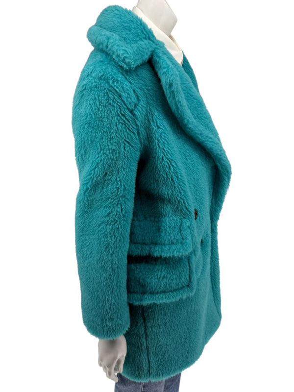 Max Mara “Adenia” Turquoise Double-Breasted Coat – Sfilata Collection – Size 0