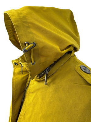 Burberry London Mustard Yellow Hooded Utility Jacket – Size L