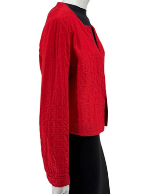 Chanel Red Quilted Identification Jacket – Size 42