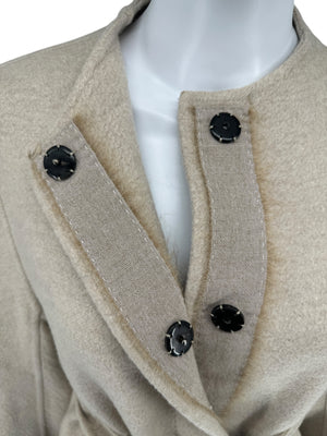 Max Mara Atelier Crewneck Long-Sleeved Coat - Size 2