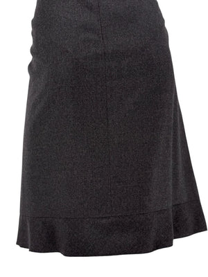 Chanel Charcoal Gray Wool & Cashmere Skirt – Fall 2002, Size 44