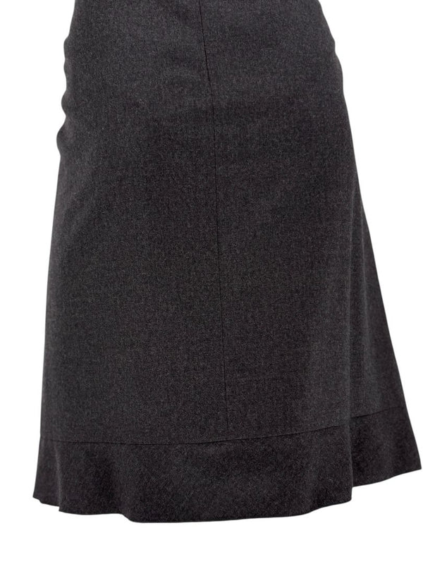 Chanel Charcoal Gray Wool & Cashmere Skirt – Fall 2002, Size 44