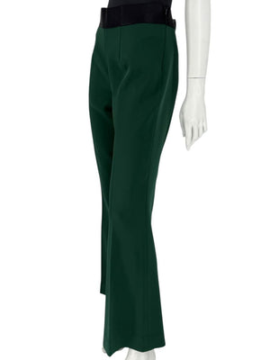 Pamella Roland Green Pantsuit with Embellished Blazer – Large