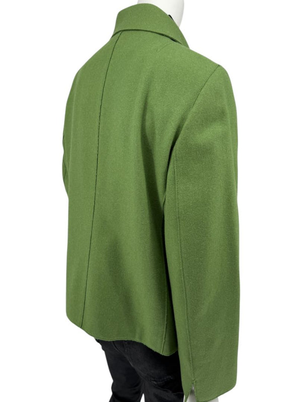 Akris Punto Green Wool-Angora Moto Jacket – Size 12