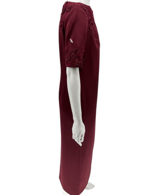 Pamella Roland Burgundy Embellished 2-Piece Set – Large