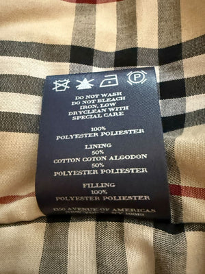 Burberry London Fuchsia Hooded Check-Lined Jacket – Size L