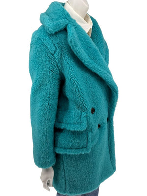 Max Mara “Adenia” Turquoise Double-Breasted Coat – Sfilata Collection – Size 0