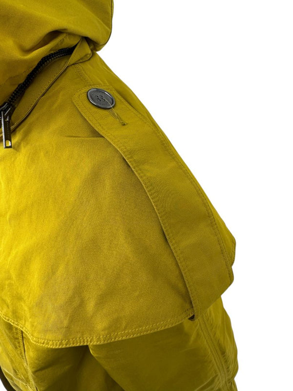 Burberry London Mustard Yellow Hooded Utility Jacket – Size L