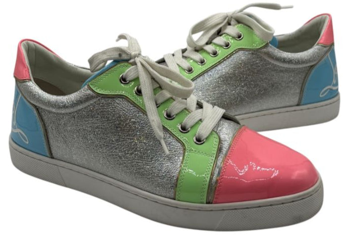 Christian Louboutin Vieira Fun Patent Leather Low-Top Sneakers – Size 39.5