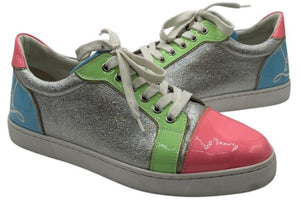 Christian Louboutin Vieira Fun Patent Leather Low-Top Sneakers – Size 39.5