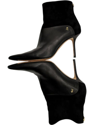 Jimmy Choo Black Suede & Leather Booties – Size 39.5