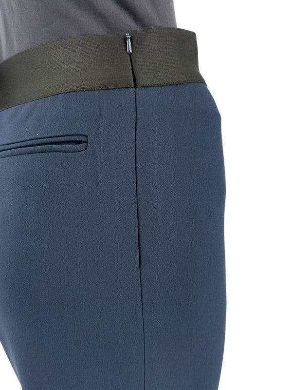 Pamella Roland Navy Wide-Leg Pants – Large