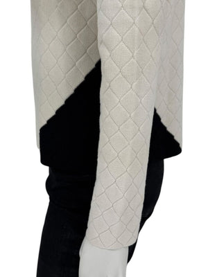 Chanel Ivory Quilted CC Logo Sweater – Size 42 (FR)