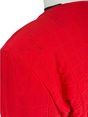Chanel Red Quilted Identification Jacket – Size 42