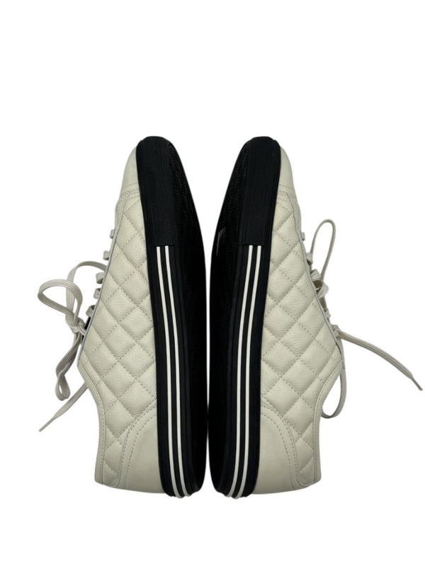 CHANEL Caviar Quilted CC Sneakers in Dark White – Size 40 BNIB