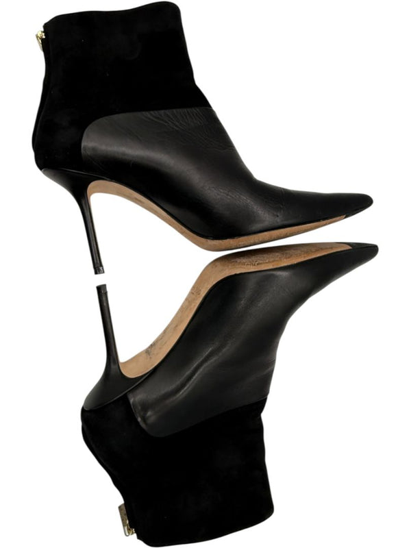 Jimmy Choo Black Suede & Leather Booties – Size 39.5