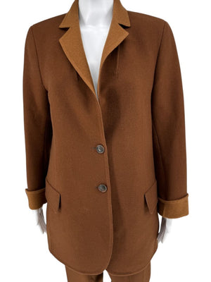 A-K-R-I-S- Camel Wool-Cashmere Blazer & Tapered Pant Suit – Size 10