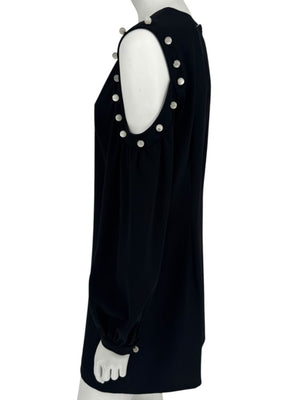 Pamella Roland Embellished Knit Sheath Dress - Large