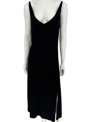 Lida Baday Black V-Neck Slip Dress – Size L