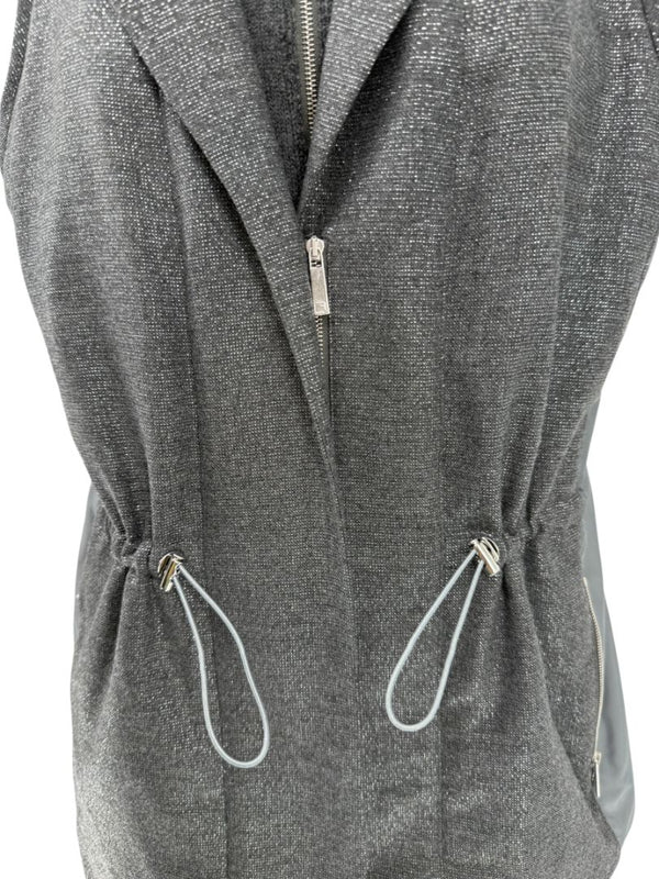 Lafayette 148 New York Charcoal Hooded Vest – Size M