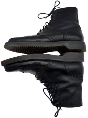 George Cox x Yohji Yamamoto Black Leather Brogue Boots – Size 6.5 Men’s