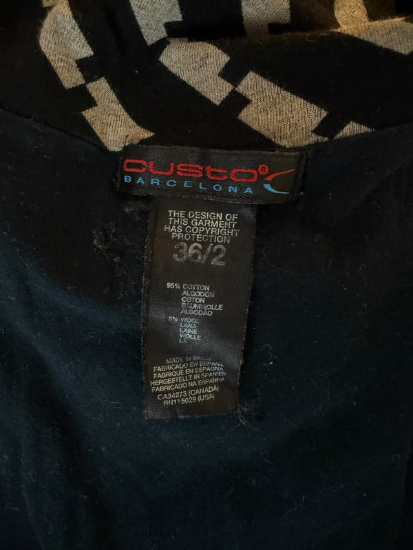 Custo Barcelona Sleeveless High-Neck Mixed-Media Mini Dress – Size 2