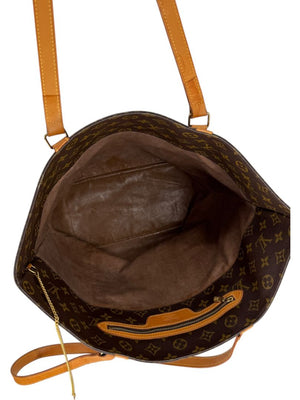 Louis Vuitton Monogram Sac Shopping Tote – Vachetta Trim & Pouch Included