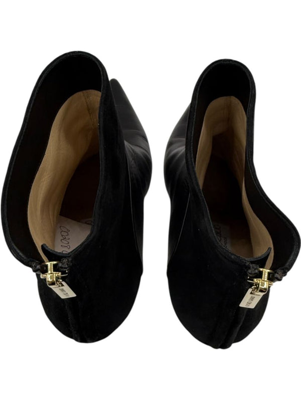 Jimmy Choo Black Suede & Leather Booties – Size 39.5