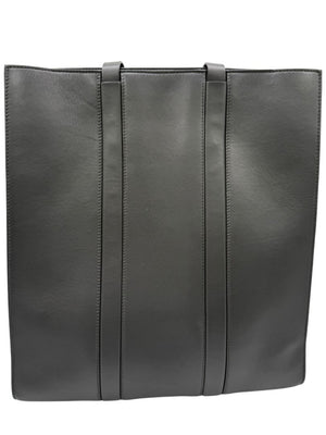 Brunello Cucinelli Graphite Gray Leather Tote with Monili Bead Trim