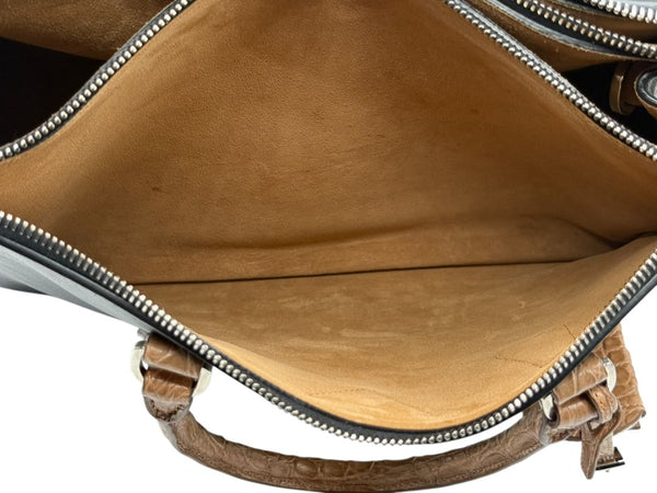 Prada Galleria Double Zip Tote in Nero & Sughero