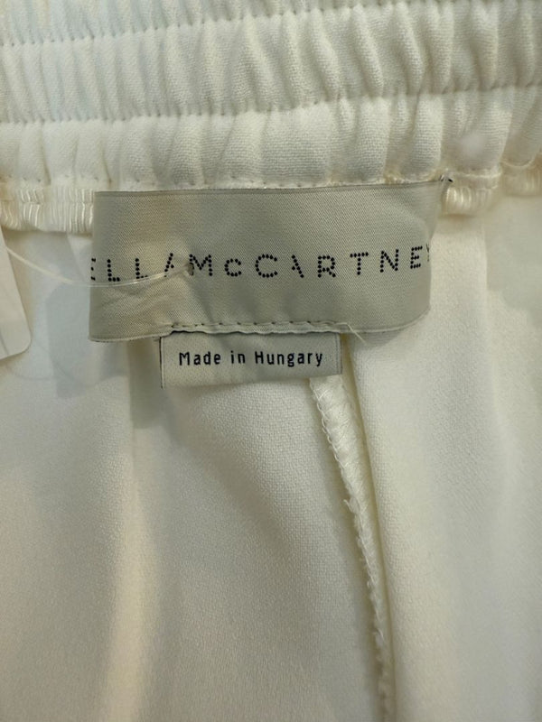 Stella McCartney Ivory Slim-Leg Pants with Ankle Zips – Size 44 (US 10)