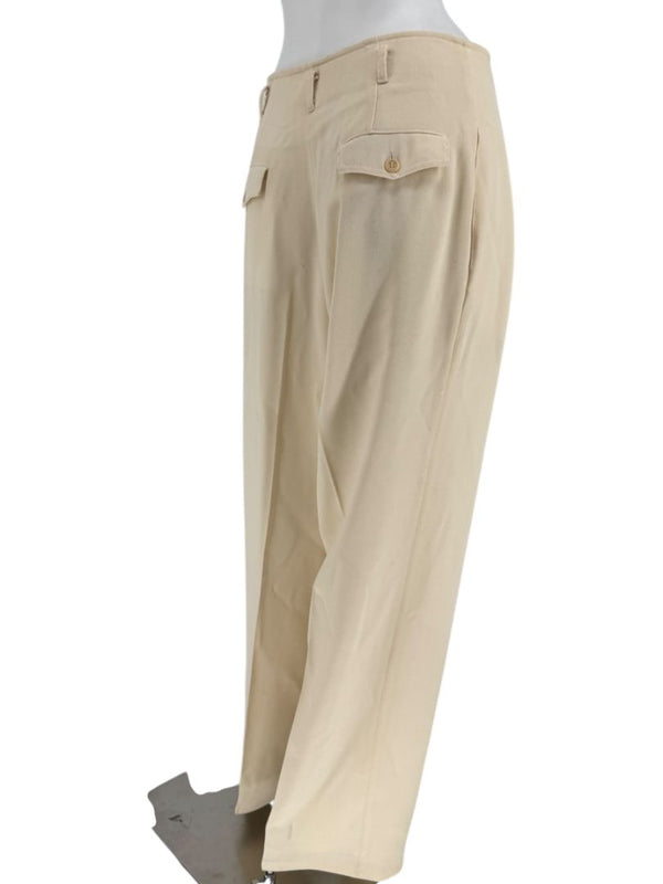 Ron Leal Cream Wool Pantsuit – Size 12