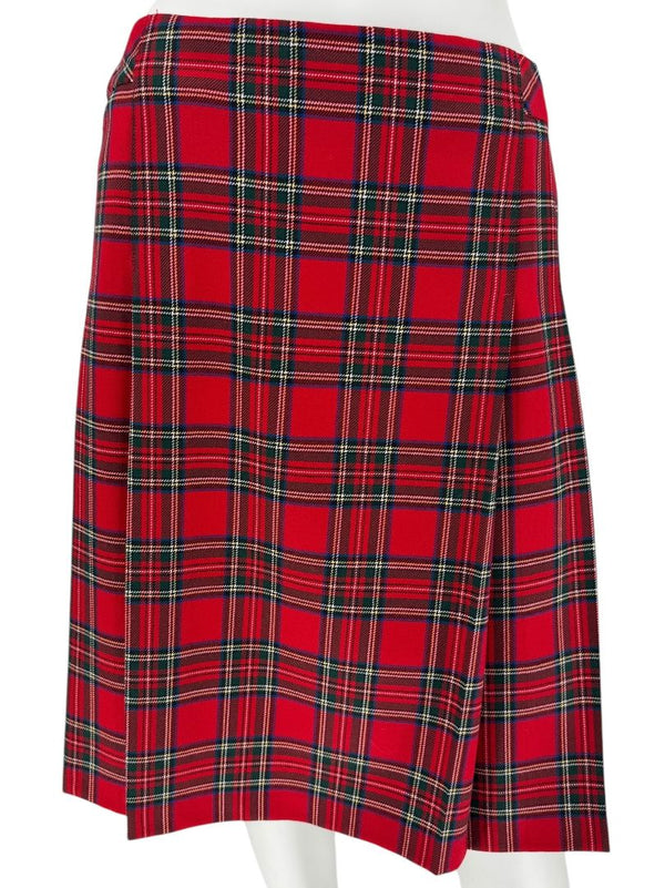Pendleton Red Tartan Wool Skirt Suit – Size 10
