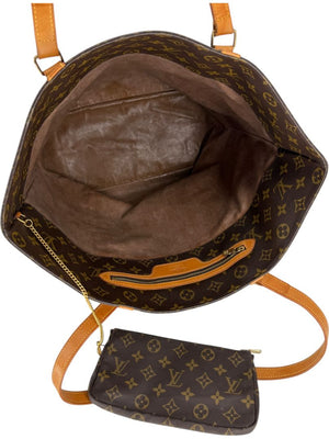 Louis Vuitton Monogram Sac Shopping Tote – Vachetta Trim & Pouch Included