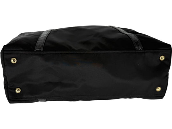 Prada Tessuto Nylon & Leather Trim Tote – Nero