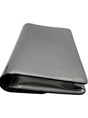 Gucci Metallic Silver Leather Clutch