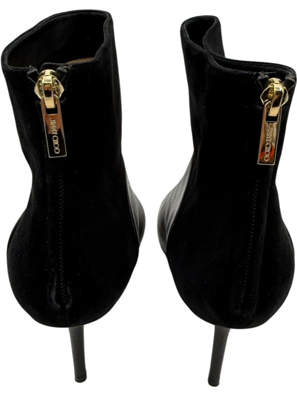 Jimmy Choo Black Suede & Leather Booties – Size 39.5