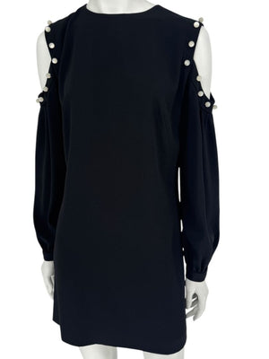 Pamella Roland Embellished Knit Sheath Dress - Large