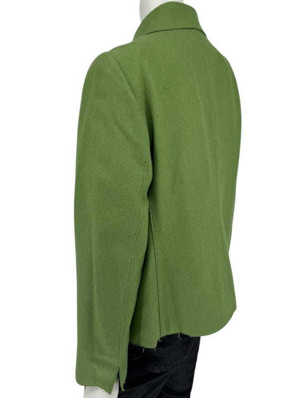 Akris Punto Green Wool-Angora Moto Jacket – Size 12