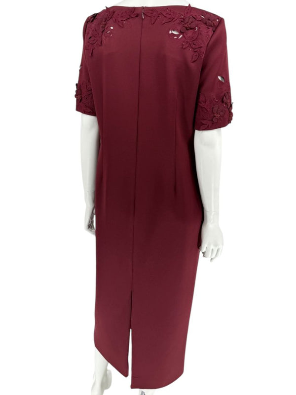 Pamella Roland Burgundy Embellished 2-Piece Set – Large