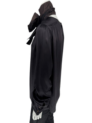 Etro Black Silk Bow-Neck Blouse – Size IT 46 (US 10)