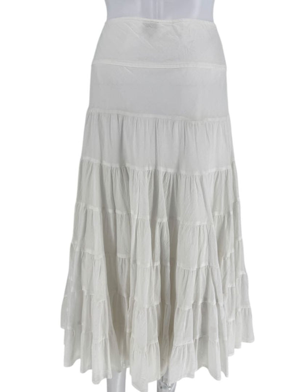 Pauw Amsterdam White Tiered Maxi Skirt – Size 3