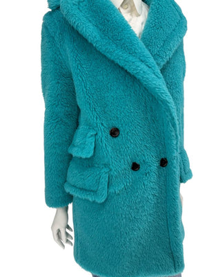 Max Mara “Adenia” Turquoise Double-Breasted Coat – Sfilata Collection – Size 0