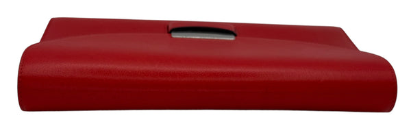 Celine Grained Calfskin Trotteur Clutch in Red
