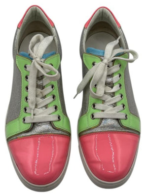 Christian Louboutin Vieira Fun Patent Leather Low-Top Sneakers – Size 39.5