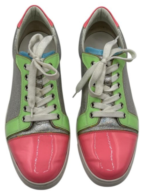 Christian Louboutin Vieira Fun Patent Leather Low-Top Sneakers – Size 39.5