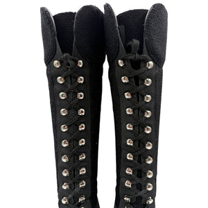 Chanel Mixed-Media High-Top Sneakers – Size 40