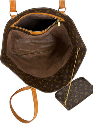 Louis Vuitton Monogram Sac Shopping Tote – Vachetta Trim & Pouch Included